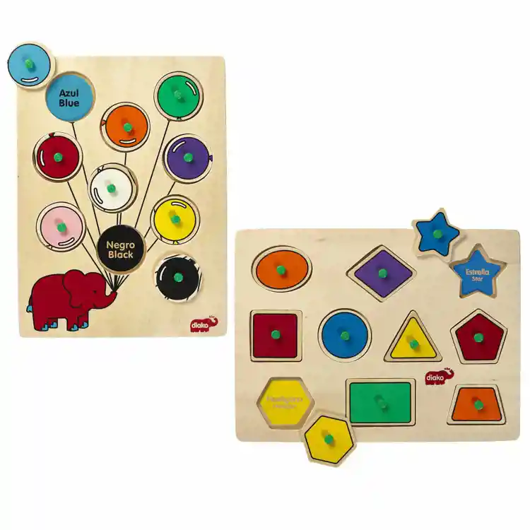 Shapes & Colors Peg Puzzle Set