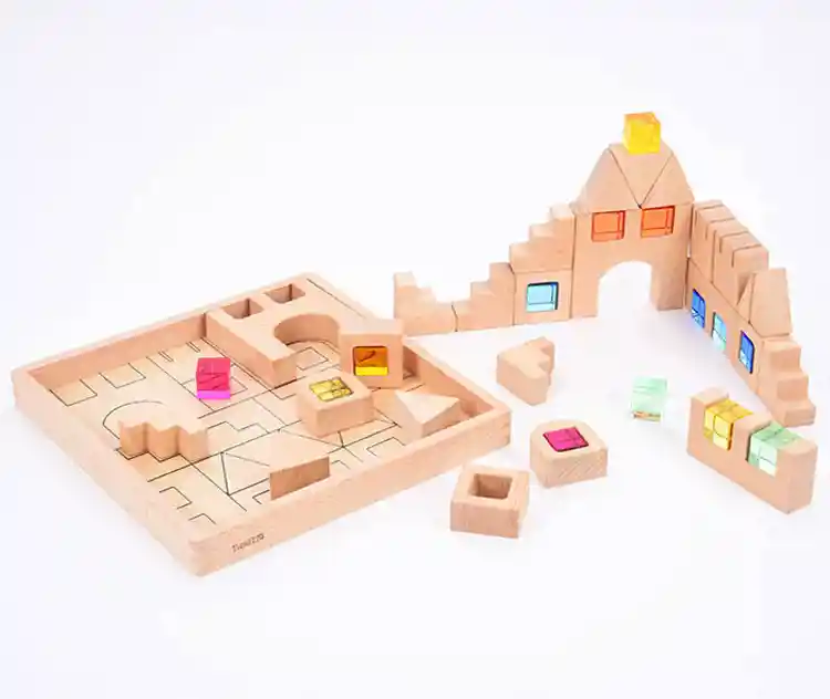 Wooden Building Gem Blocks