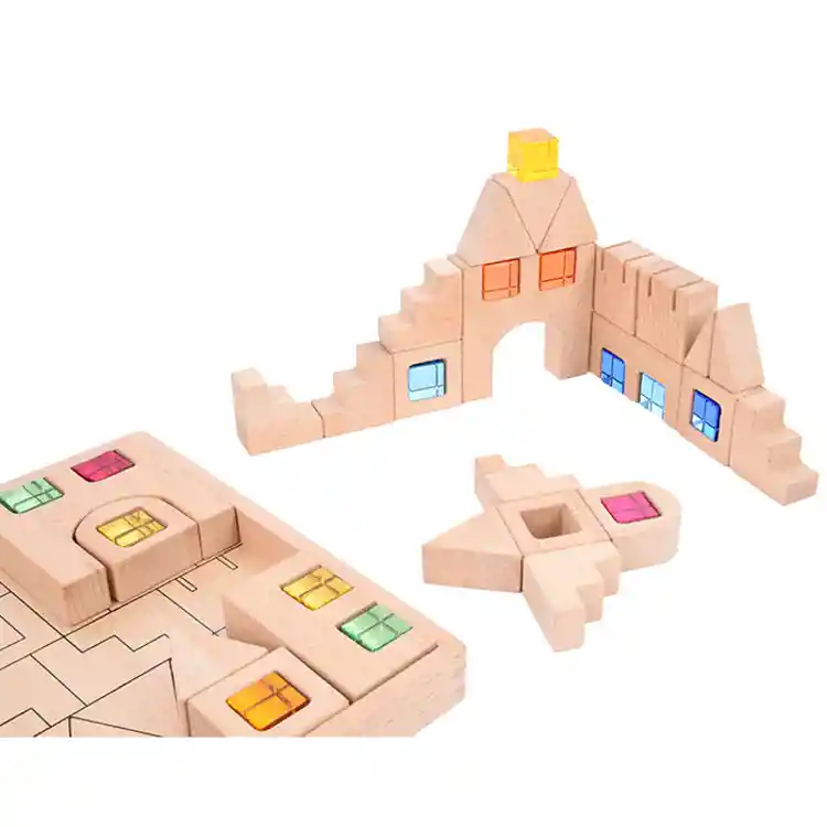 Wooden Building Gem Blocks