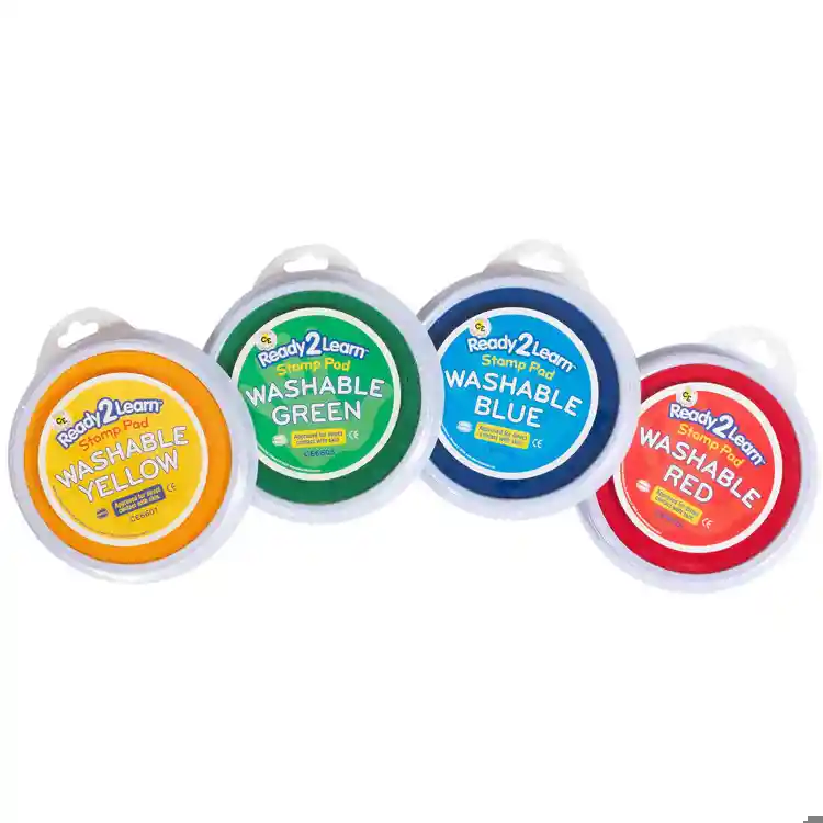 Jumbo Circular Washable Stamp Pads, Set of 4