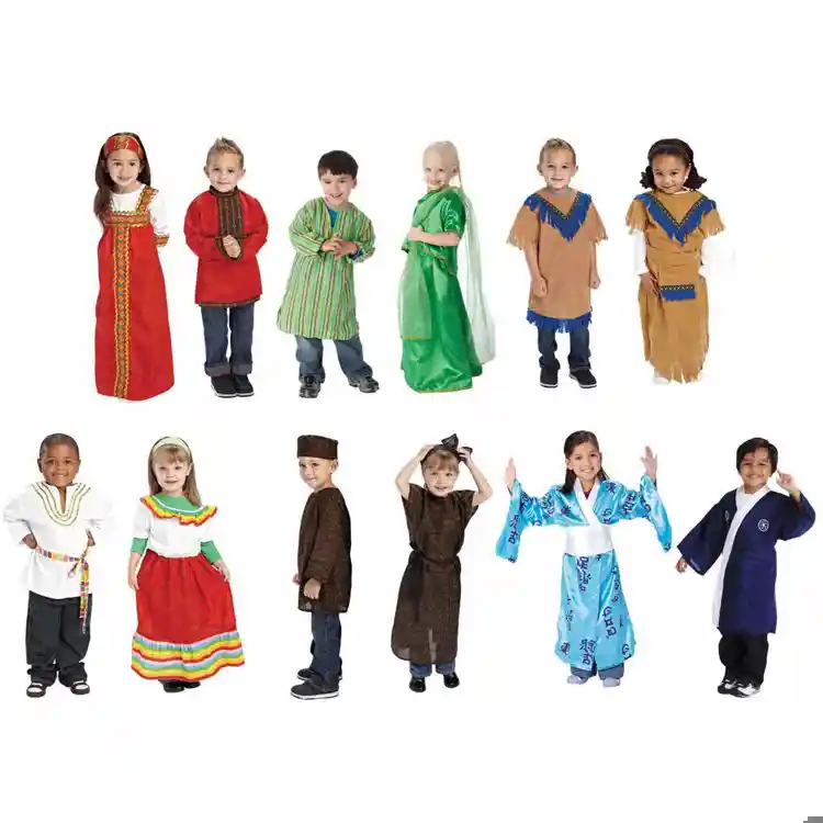 Multicultural Clothing, Set of 12