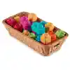 Plastic Woven Basket with Handles - Multi-Use