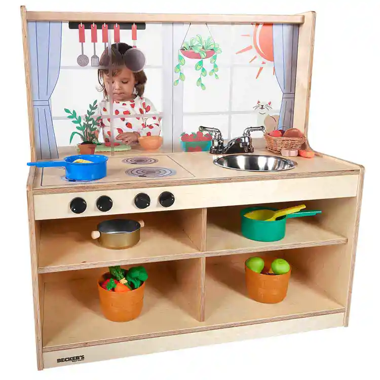 Becker's Sunny Day Double-Sided Toddler Kitchen