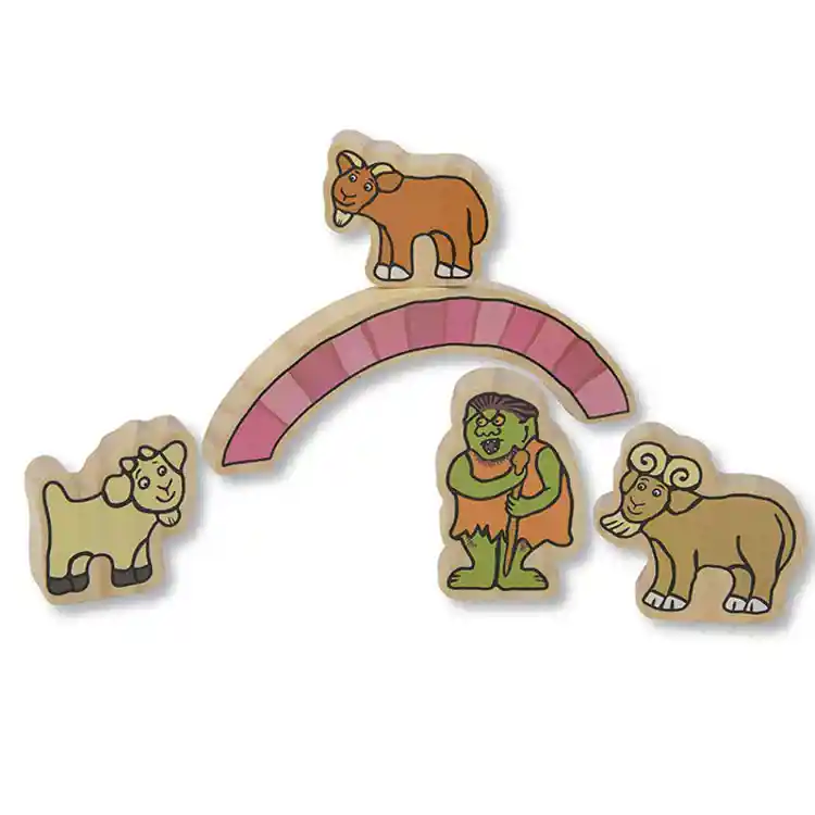 Fairy Tale Wooden Character Set Billy Goats Gruff